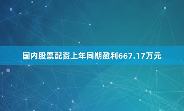 国内股票配资上年同期盈利667.17万元